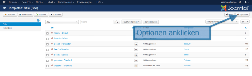 Inetgestaltung Joomla Modulpositionsvorschau